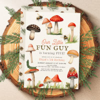 Little Fun Guy Mushroom Bee Boy Birthday