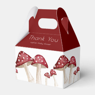  Little Fun Guy Red Woodland Mushroom Baby Shower  Favour Box