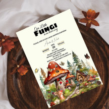 little fungi mushrooms whimsical Fall baby shower