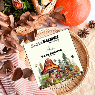  little Fungi Mushrooms Whimsical Woodland Forest Napkin