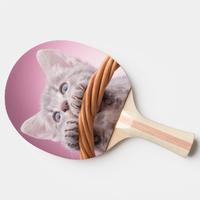 Little funny kitten ping pong paddle (Side)