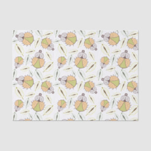 Little funny tick bug and leafs seamless pattern tissue paper