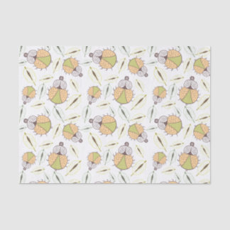 Little funny tick bug and leafs seamless pattern tissue paper