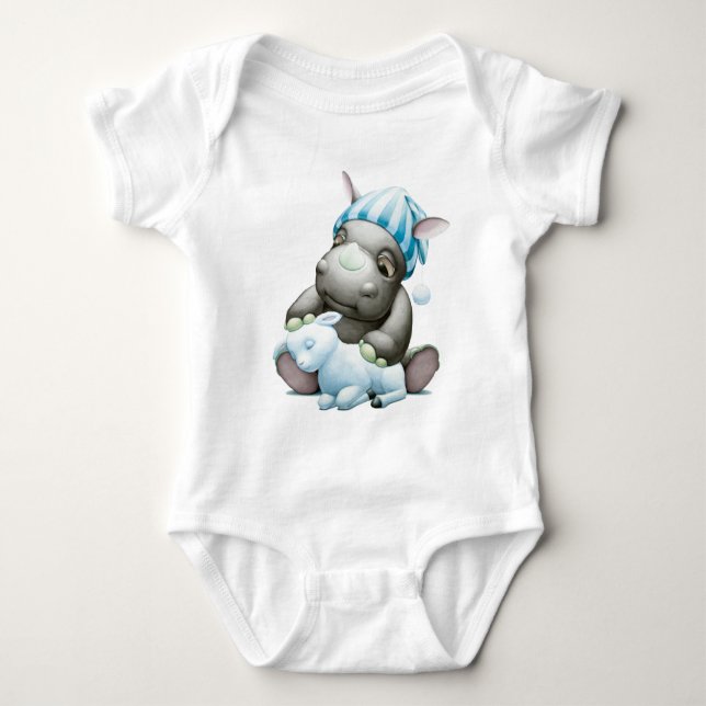 Little G the Baby Rhino Infant Onsie Bodysuit (Front)