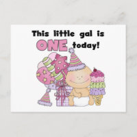 Little Gal is One Tshirts and Gifts