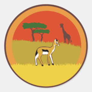 Little Gazelle Classic Round Sticker