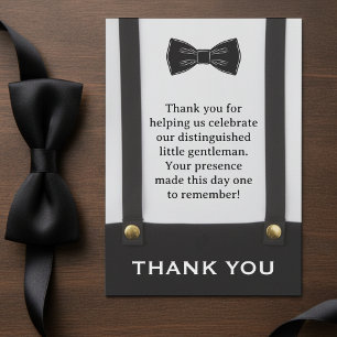 Little Gentleman Bowtie Boy Birthday Baby Shower Thank You Card