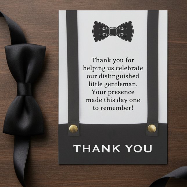 Little Gentleman Bowtie Boy Birthday Baby Shower Thank You Card (Little Gentleman Bowtie Boy Birthday Baby Shower Thank You Card
)
