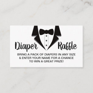 Little Gentleman Diaper Raffle Ticket, Tuxedo Business Card