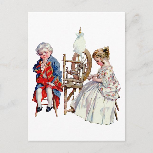 Little George and Martha Washington Postcard (Front)