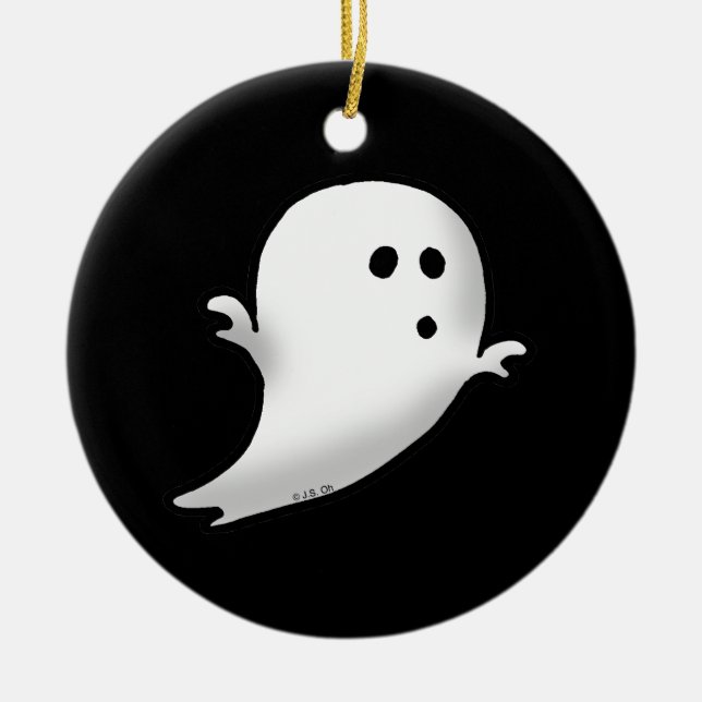 Little ghost ceramic tree decoration (Front)