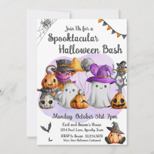 Little Ghost Halloween Party Invitation