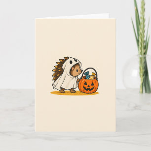 Little Ghost Hedgehog – Cute Halloween Card