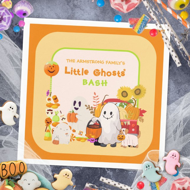 Little Ghosts Halloween Party Napkin (Little Ghosts Halloween Party Napkins ©Susanne Sachers - Sunny Mind 👻)