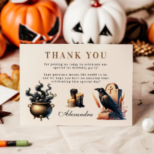 Little Ghoul First Birthday Thank You Card