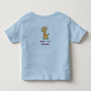Little Giggle Giraffe Cute Animal Custom Design Toddler T-Shirt