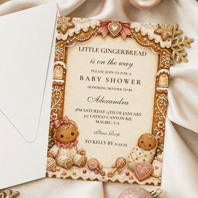 Little Gingerbread Man Baby Shower Invitation (Creator Uploaded)