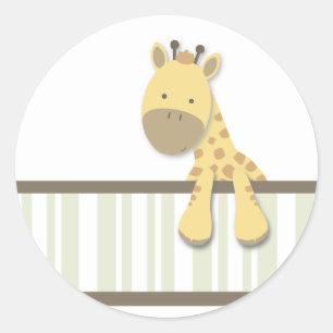 Little Giraffe {Green}   Stickers