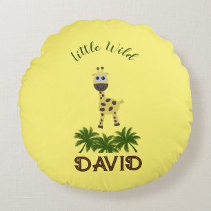Little giraffe round cushion
