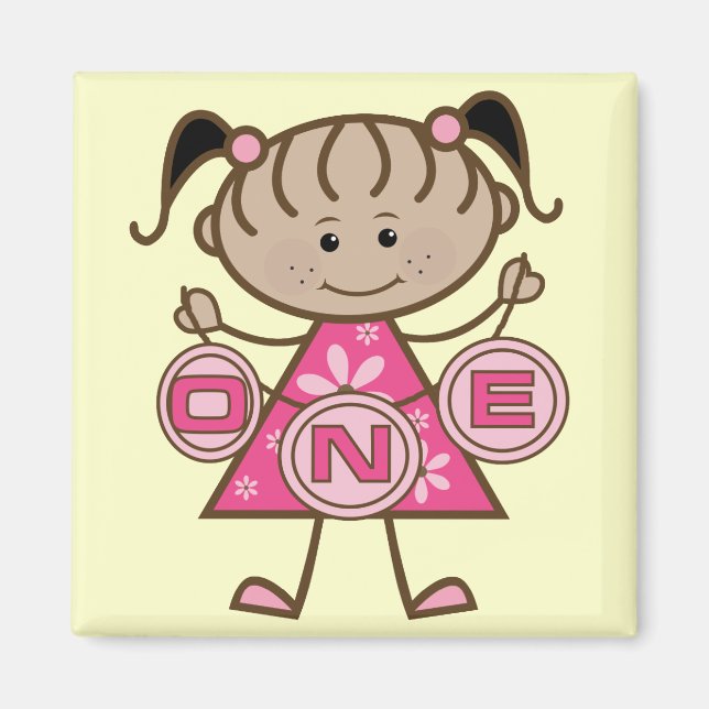 Little Girl 1st Birthday T-shirts and Gifts Magnet (Front)