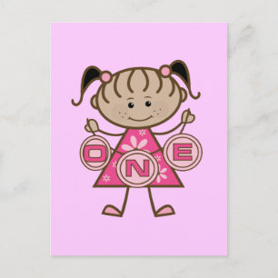 Little Girl 1st Birthday T-shirts and Gifts Postcard