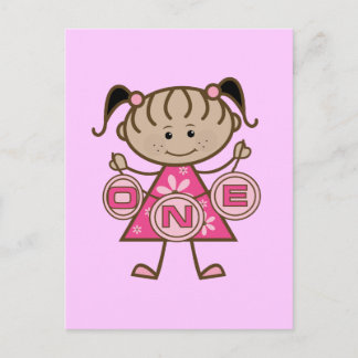 Little Girl 1st Birthday T-shirts and Gifts Postcard
