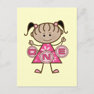Little Girl 1st Birthday T-shirts and Gifts Postcard