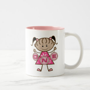 Little Girl 1st Birthday T-shirts and Gifts Two-Tone Coffee Mug