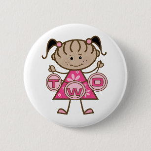 Little Girl 2nd Birthday T-shirts and Gifts 6 Cm Round Badge