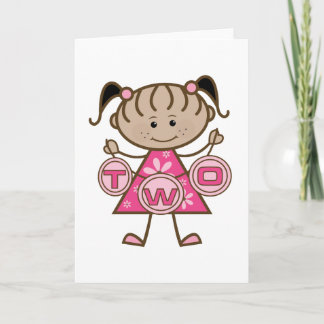 Little Girl 2nd Birthday T-shirts and Gifts Card