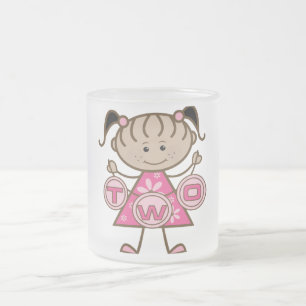 Little Girl 2nd Birthday T-shirts and Gifts Frosted Glass Coffee Mug