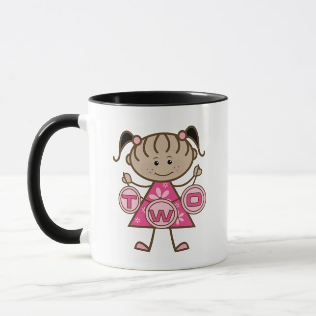 Little Girl 2nd Birthday T-shirts and Gifts Mug (Left)