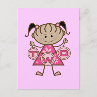 Little Girl 2nd Birthday T-shirts and Gifts Postcard