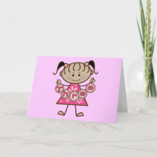 Little Girl 3rd Birthday Tshirts and Gifts Card