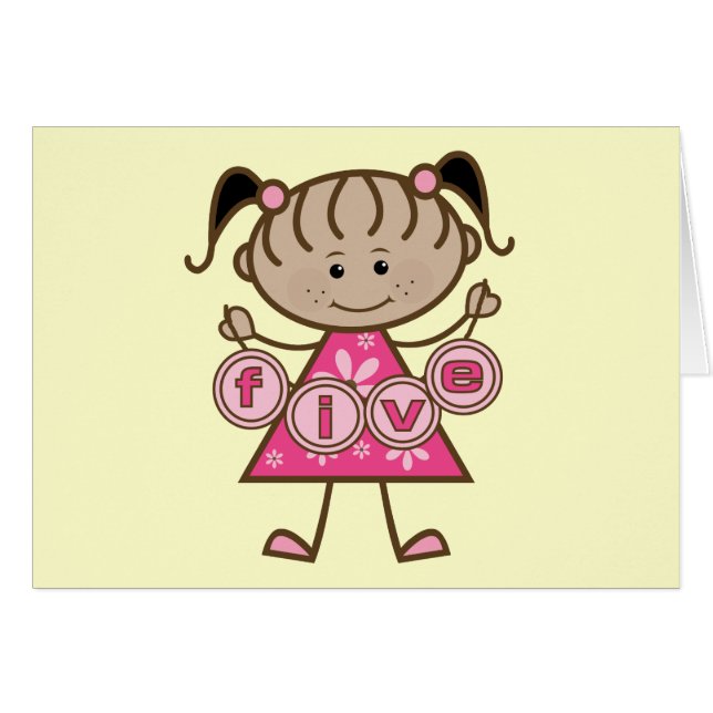 Little Girl 5th Birthday Tshirts and Gifts (Front Horizontal)