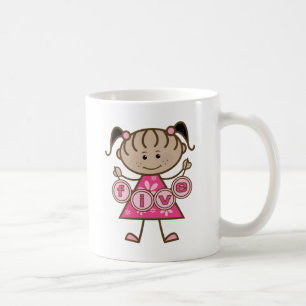Little Girl 5th Birthday Tshirts and Gifts Coffee Mug