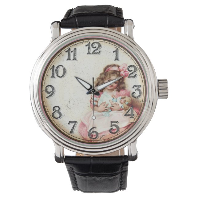 Little Girl and Her Vintage Doll Watch (Front)