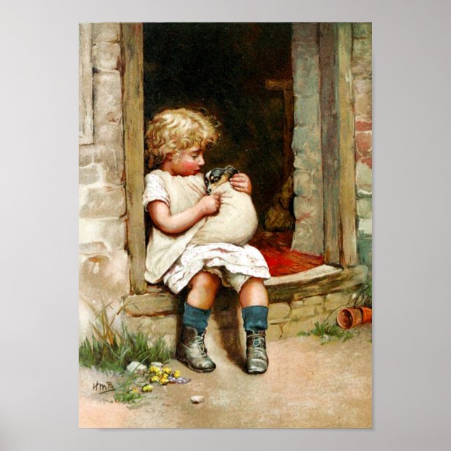 Little Girl and Sick Puppy Poster (Front)