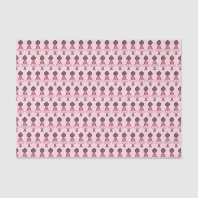 Little Girl Ballet Dancer Pink Tutu Ballerina Rose Tissue Paper (Front)
