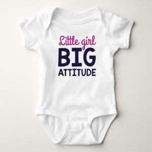 Little Girl Big Attitude Baby Bodysuit