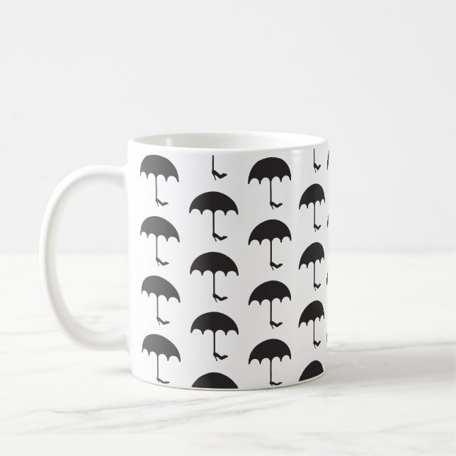 Little Girl Blue umbrella Coffee Mug (Left)