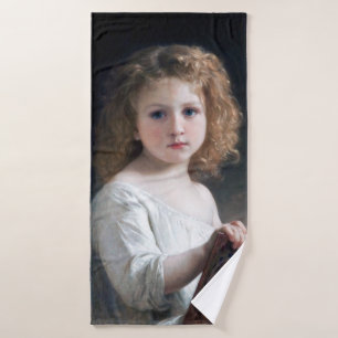 Little Girl, Bouguereau Bath Towel