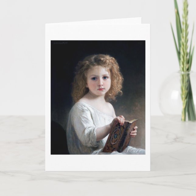 Little Girl, Bouguereau Card (Front)