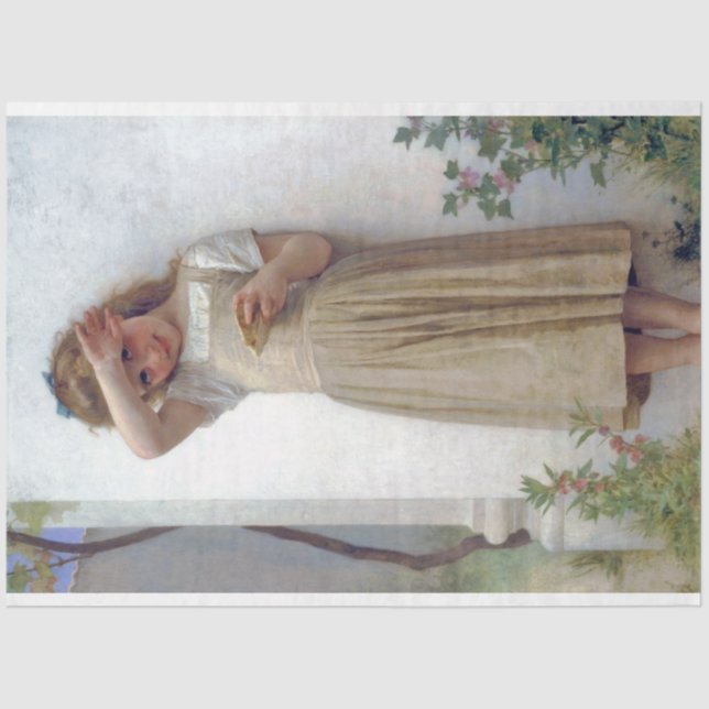 Little Girl, Bouguereau Tissue Paper (Front)