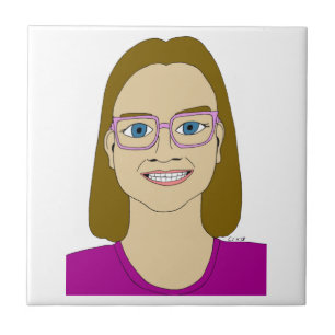 little girl  ceramic tile