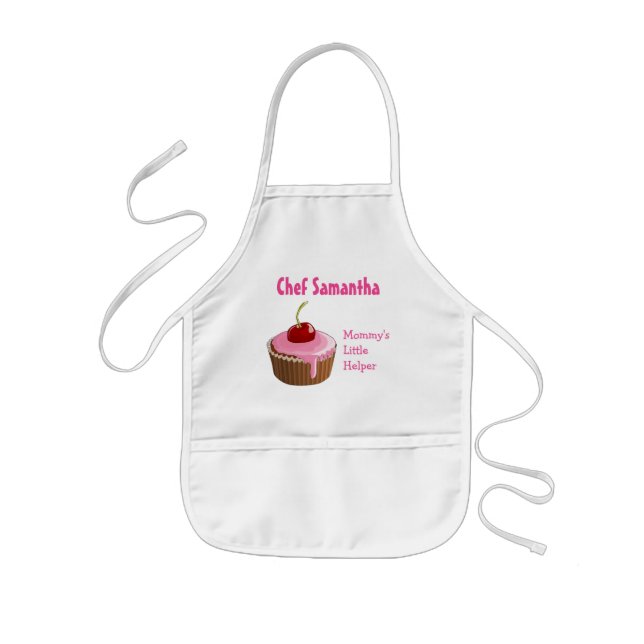 Little Girl Chef Mommys Helper Cupcake Baking Cook Kids Apron (Front)