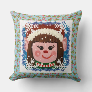 Little Girl Elf Cushion
