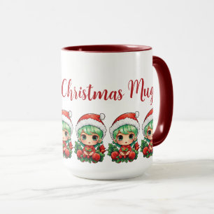 Little Girl Elf Xmas Magic Customized Mug