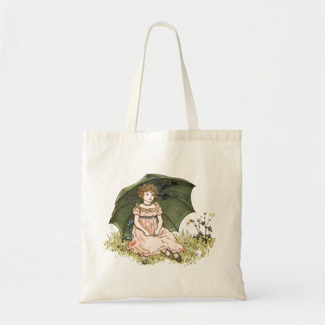 Little girl enjoy it the summer fields  tote bag (Front)