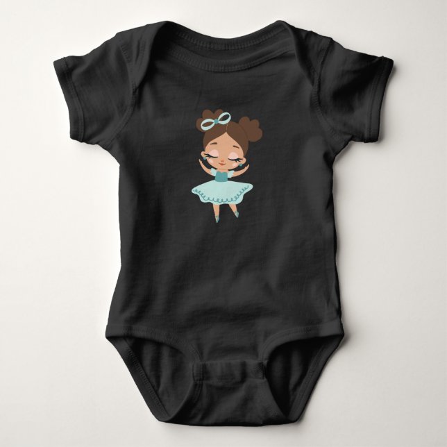 Little girl, girl power baby black bodysuit (Front)
